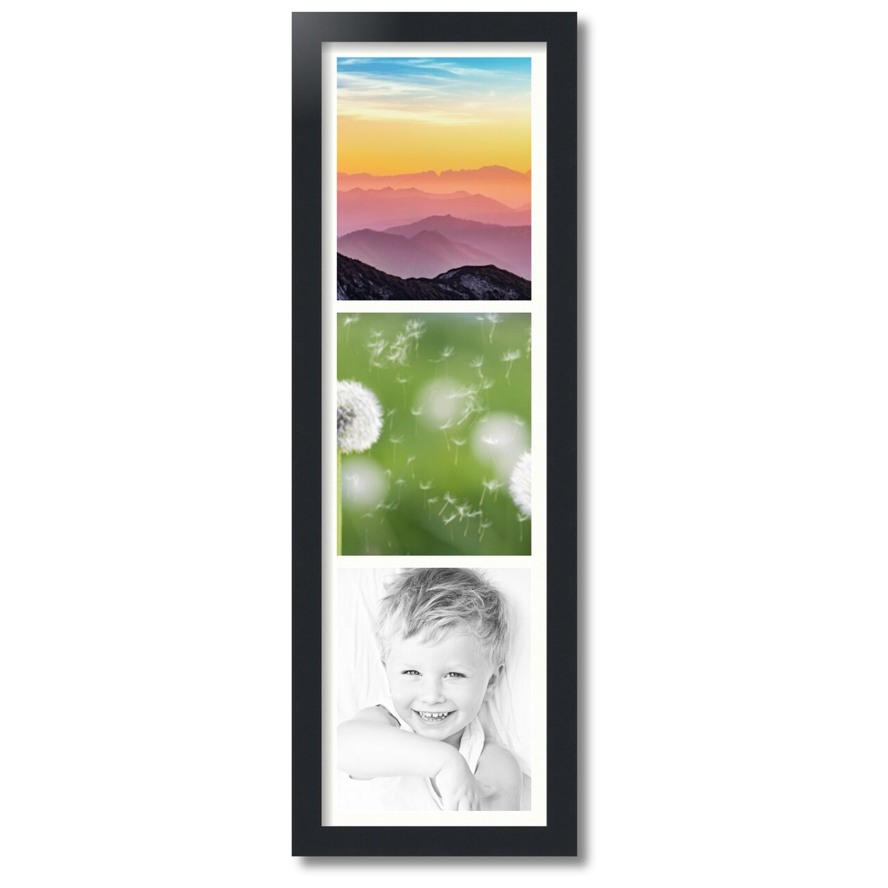 ArtToFrames Collage Photo Picture Frame with 3 - 8x10 inch Openings, Framed in Black with Over 62 Mat Color Options and Plexi Glass (CSM-3926-2134)